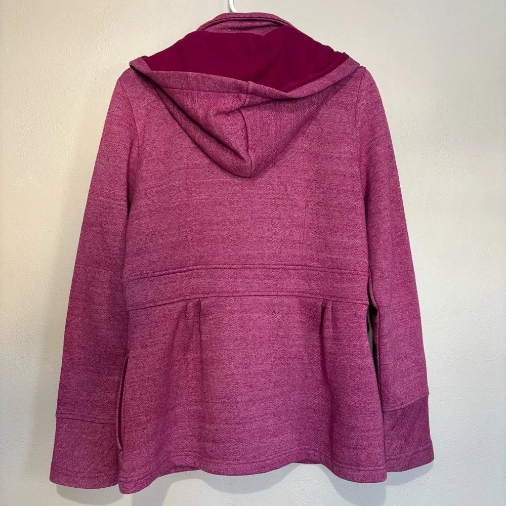 Purple Cotton Button Up Trench Coat Jacket Shacket Sweatshirt Size Large Y2K - Picture 9 of 11